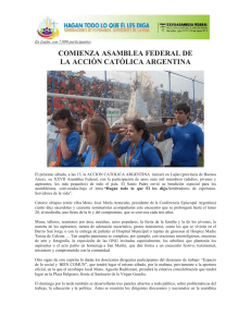comienza asamblea federal de la acción católica argentina