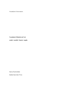 Vocabulario de Historia del Arte (Catal&aacute;n, Castellano, Franc&eacute;s, Ingl&eacute;s)