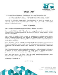Reglamento Estudiantil - Universidad Autónoma del Caribe