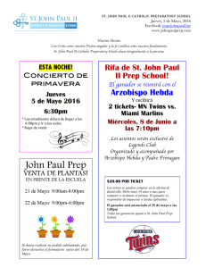 5 de Mayo 2016 - Saint John Paul II Prep School