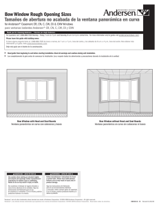 Installation Guide - Windows - 10º Bow Rough Opening Sizes -