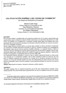 una evaluación empírica del fondo de comercio