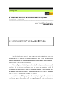 V. CONCLUSIONES Y LÍNEAS DE FUTURO