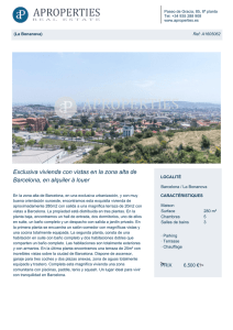 Exclusiva vivienda con vistas en la zona alta de Barcelona, en
