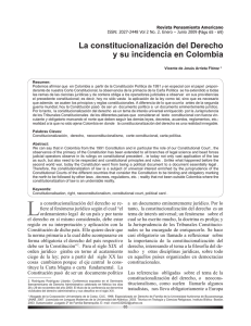 La constitucionalización del Derecho y su incidencia en Colombia
