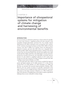 Importance of silvopastoral systems for mitigation of climate change