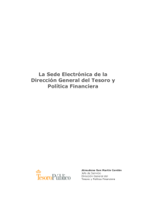 La Sede Electrónica de la Dirección General del Tesoro y Política