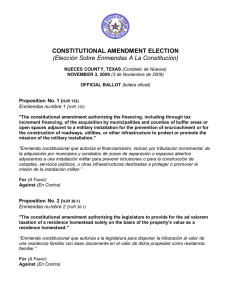 CONSTITUTIONAL AMENDMENT ELECTION