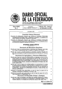Page 1 DIARI00FICIAL DE LA FEDERACION ORGANO DEL