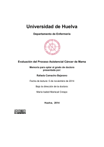 Universidad de Huelva Departamento de Enfermería Evaluación del