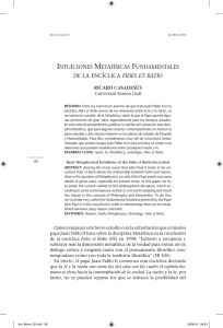 intuicioneS metafíSicaS fundamentaLeS de La encícLica