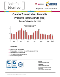 Boletín Técnico PIB Demanda I trimestre 2016