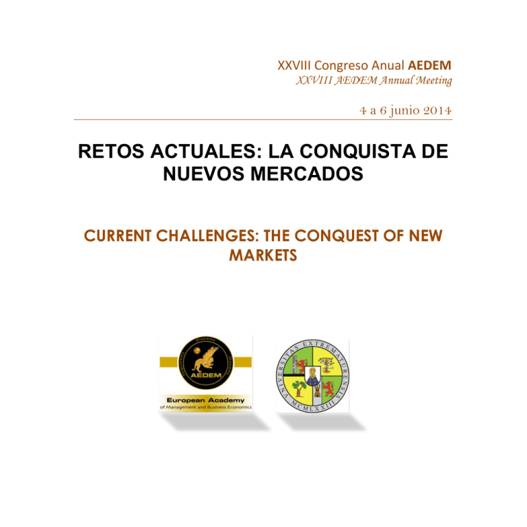RETOS ACTUALES: LA CONQUISTA DE NUEVOS MERCADOS