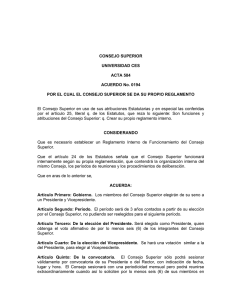 Acuerdo 0194 Reglamento Interno Consejo Superior