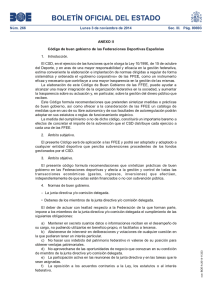 Código de Buen Gobierno de las FFDD Españolas