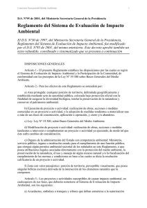 Reglamento del Sistema de Evaluación de Impacto Ambiental