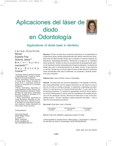 Aplicaciones del láser de diodo en Odontología