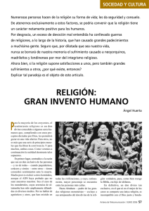 RELIGIÓN: GRAN INVENTO HUMANO