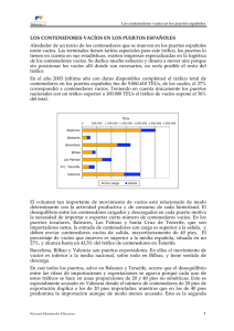 1 LOS CONTENEDORES VACÍOS EN LOS PUERTOS ESPAÑOLES