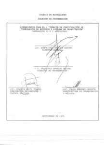 Lineamientos para el trámite de certificación de terminación de