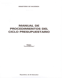 Manual del ciclo presupuestario para las UFIs