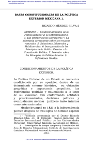 BASES CONSTITUCIONALES DE LA POLÍTICA EXTERIOR