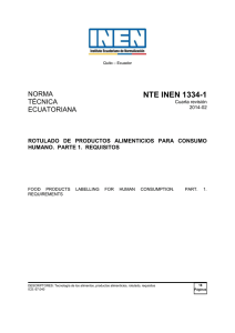 NTE INEN 1334-1 - Servicio Ecuatoriano de Normalización