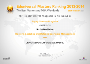 Masterin Logistics and Defence Economic Management