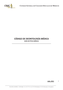 Código de Deontología Médica 2011