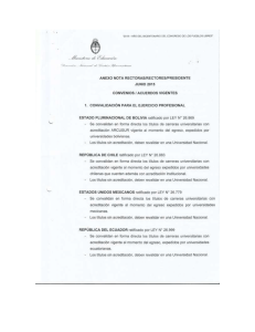 Procedimiento de Convalidación de Títulos Extranjeros: Convenios