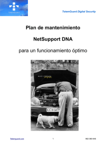 Plan de mantenimiento NetSupport DNA para un funcionamiento