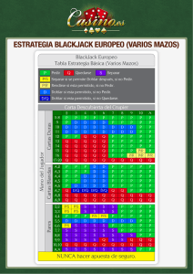 Tabla Estrategia BlackJack Europeo