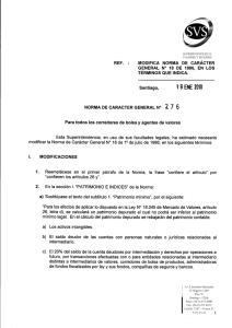 ref. : modifica norma de carácter general n° 18 de 1986, en los