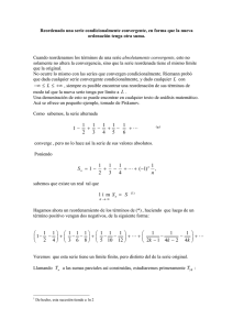 Teorema de Riemann sobre la reordenación de series