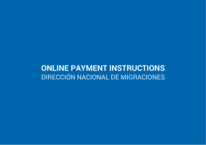 online payment instructions - Dirección Nacional de Migraciones