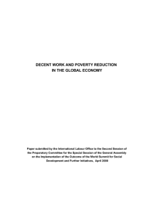 decent work and poverty reduction in the global economy
