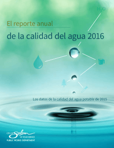 de la calidad del agua 2016