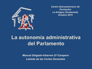 La autonomía administrativa del Parlamento