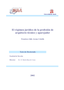 pdf El régimen jurídico de la profesión de arquitecto técnico y