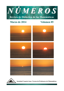 Revista de Didáctica de las Matemáticas Marzo de 2014 Volumen 85