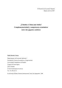 ¿Chindia o China más India? Complementariedad y competencia