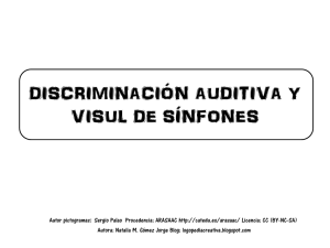 discriminación auditiva y visul de sínfones