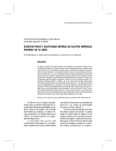 EJERCICIO FÍSICO Y ELASTICIDAD ARTERIAL EN SUJETOS