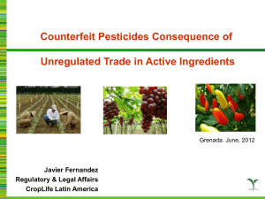 Counterfeit Pesticides Consequence of Unregulated Trade in Active
