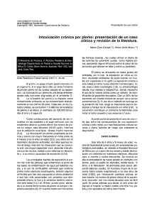 Intoxicación crónica por plomo: presentación de un caso clínico y