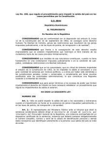 Ley No. 200 de 1964, sobre impedimento de salida en la República