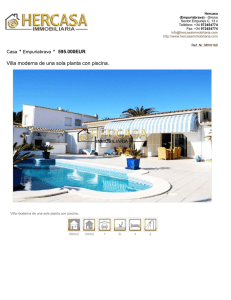 296 - Villa moderna de una sola planta con piscina.