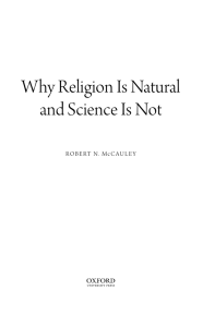 Why Religion Is Natural and Science Is Not