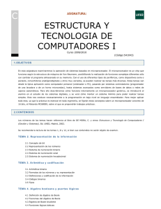 C ESTRUCTURA Y TECNOLOGIA DE COMPUTADORES I