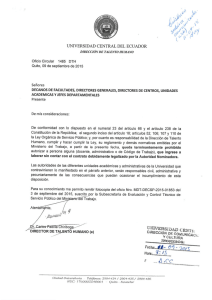 universidad central del ecuador dirección de ta lento huma n0